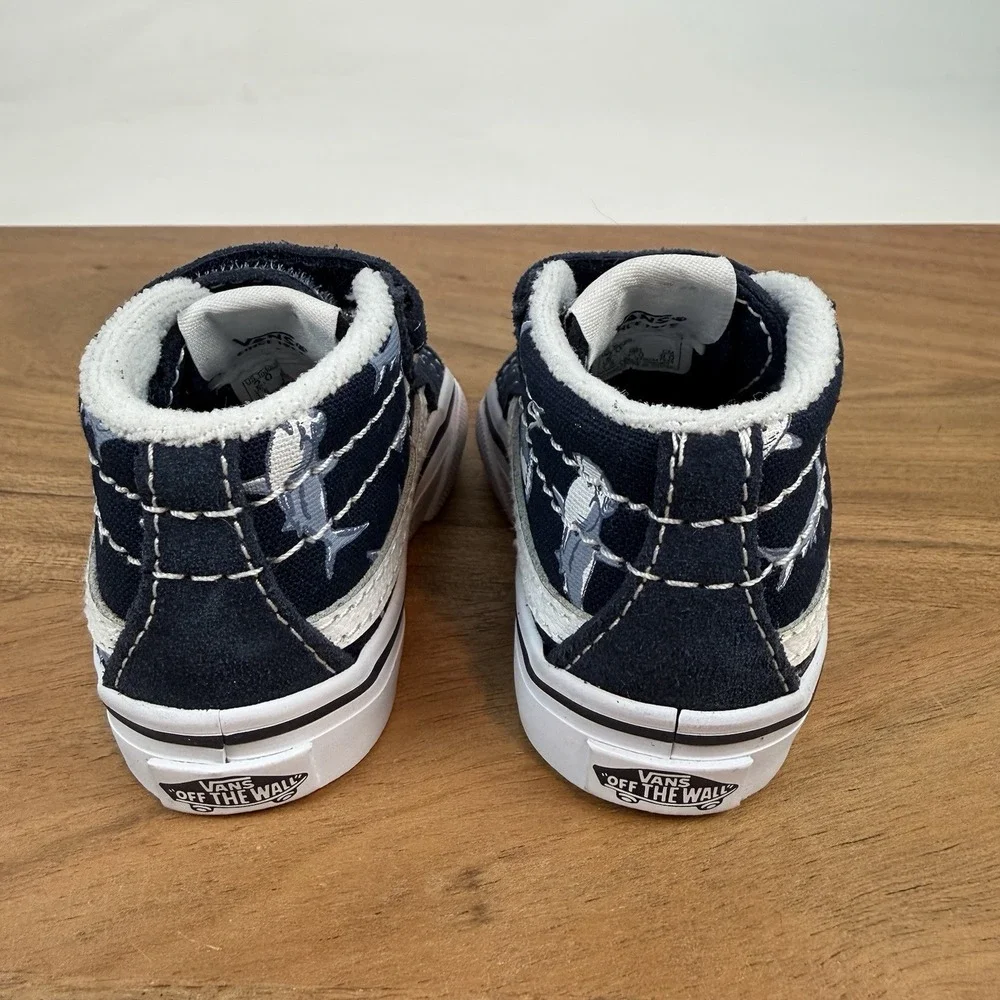 New Infant Baby Little Kids Vans Old Skool Sk8-Mid Reissue Sneakers Shoes‎ Sz 2